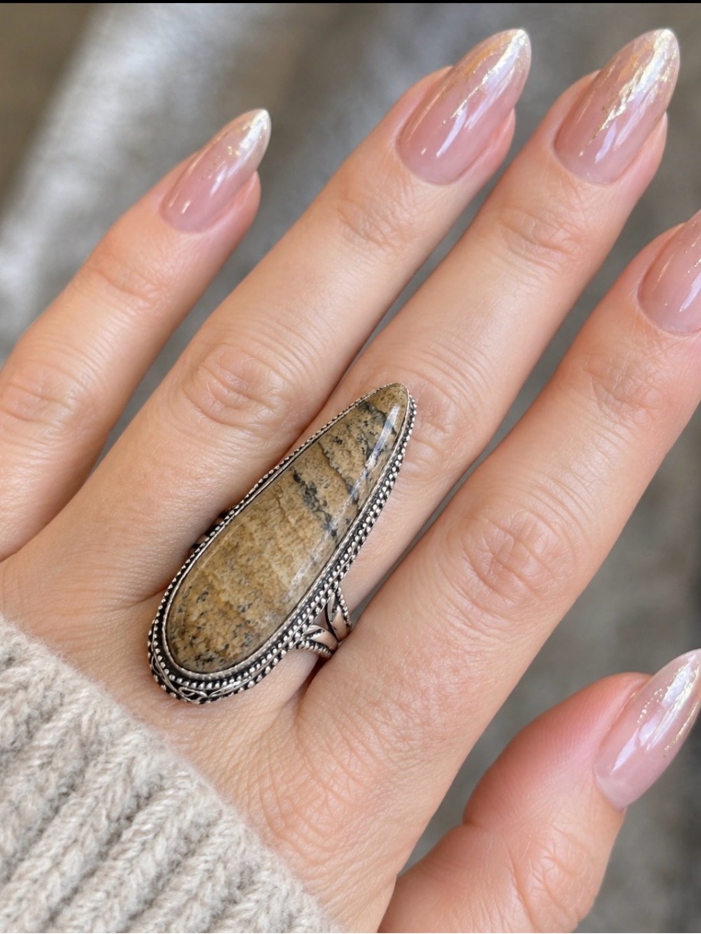 Picture Jasper Ring